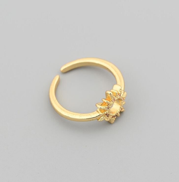 Experience Modern Luxury With Sun Inspired 18K Gold Filled Ring